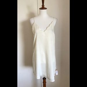 NWT Scalloped Slip Dress